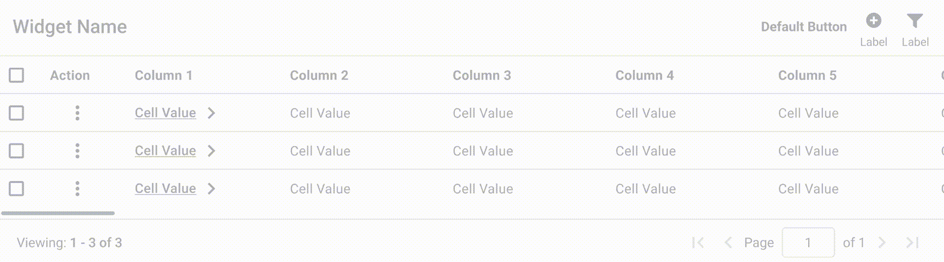 Table / grid scrollbar behavior